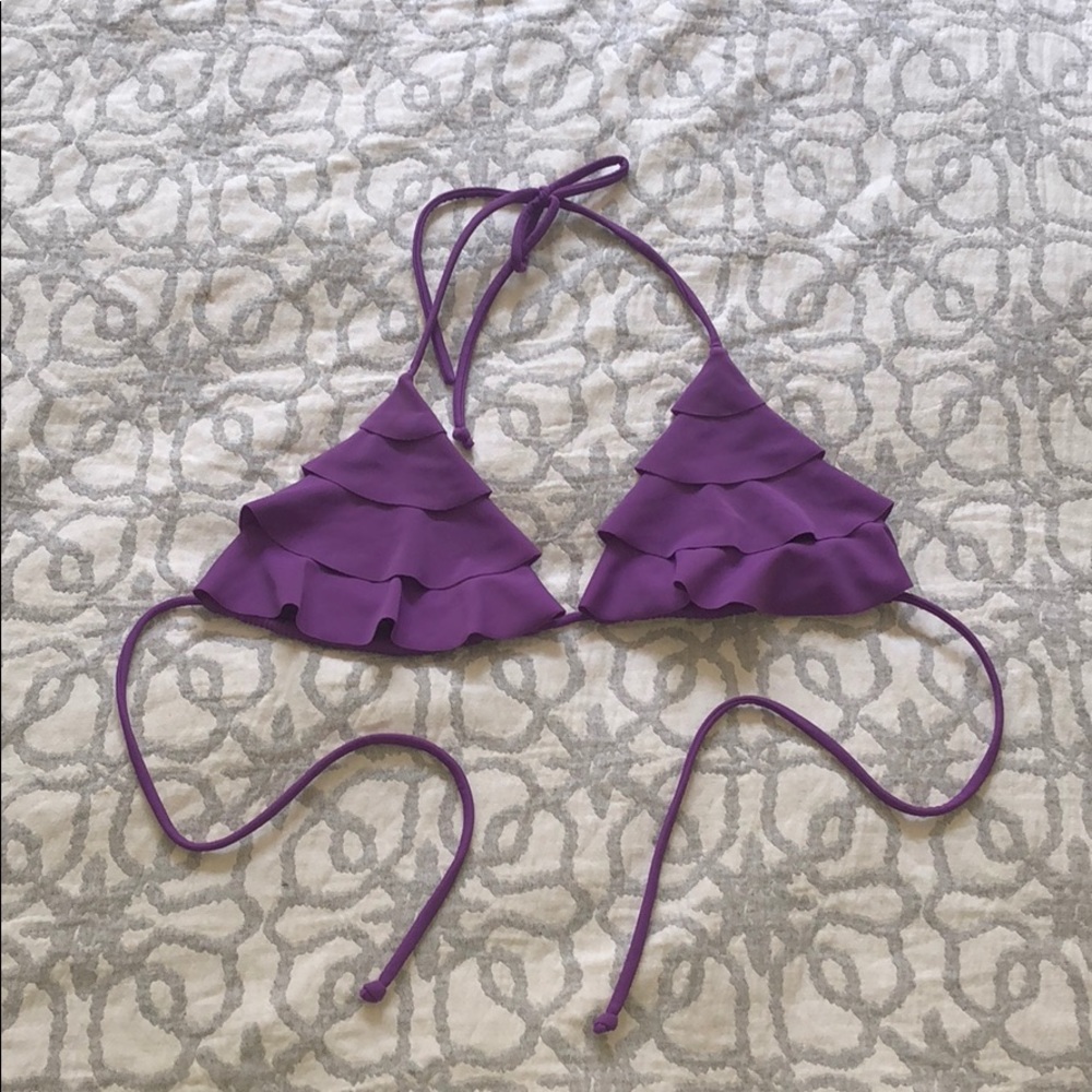 Victoria’s Secret Purple Ruffle Bikini Top ✨New✨